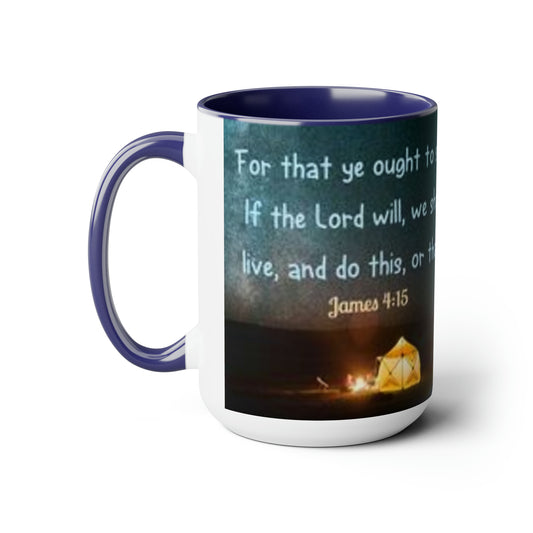 Bible Quote Two-Tone Coffee Mugs, 15oz